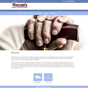 Screen capture of George's Family Pharmacy website