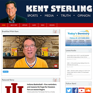 Screen capture of Kent Sterling website