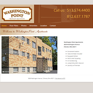 Screen capture of Washington Point Apartments website