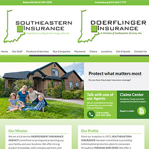 Screen capture of Southeastern Insurance website