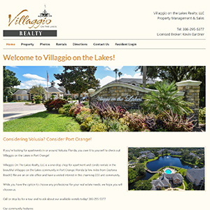 Screen capture of Villaggio on the Lakes Realty website