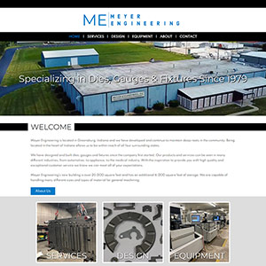 Screen capture of Meyer Engineering website