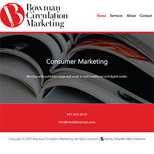 Screen capture of Bowman Circulation Marketing website