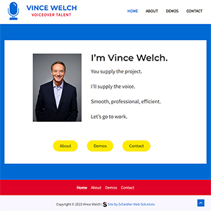 Screen Capture of Vince Welch Voice website