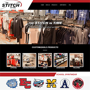 Screen Capture of The Stitch In Time website