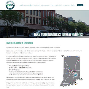 Screen capture of EDC GDC website