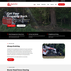 Screen capture of Langeland Farms Brush Managementwebsite