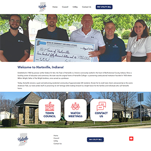 Screen capture of Town of Hartsville website